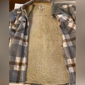 Sage Fleece Lined Shacket XL